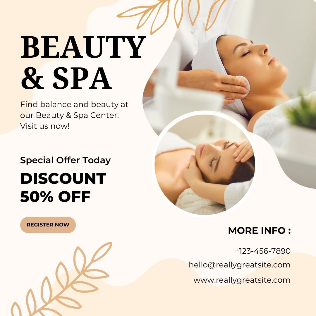 Brown Simple Beauty & Spa Instagram Post